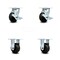 Service Caster 4 Inch Rubber on Steel Caster Set with Roller Bearings 2 Brakes 2 Rigid SCC SCC-30CS420-RSR-TLB-2-R420-2 - alternate 1